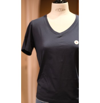 Tee-shirt col V marine