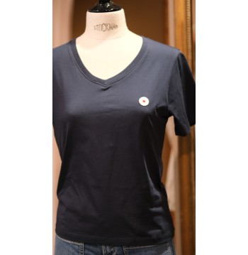 Tee-shirt col V marine