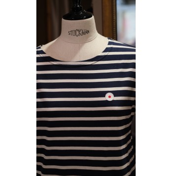 ROBE MARINE ET BEIGE