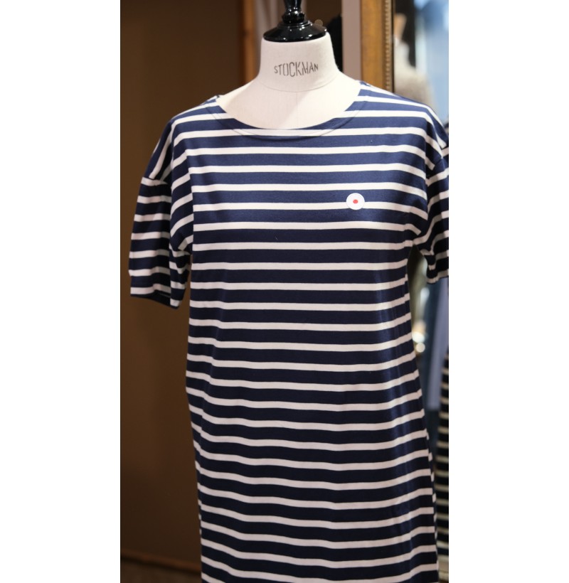 ROBE MARINE ET BEIGE