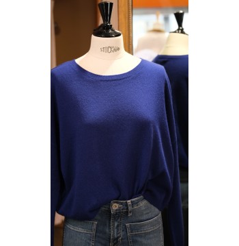 Pull cachemire bleu nuit